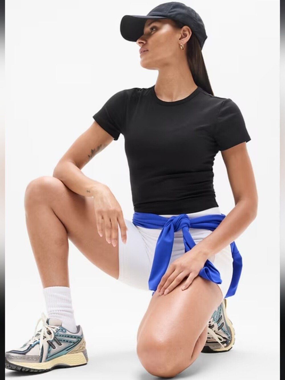 Athleta| Signature Ribbed Cropped Tee
